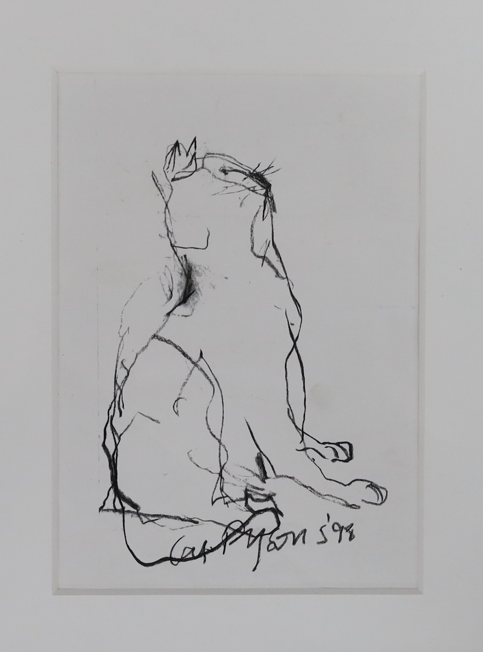 Julian Dyson (1936-2003), lithograph, Study of a cat, signed and dated '98 in the plate, 20 x 14cm